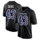 Malik Davis Dallas Cowboys ＃43 Game Men's Black Carbon Fashion Jersey