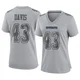 Malik Davis Dallas Cowboys ＃43 Game Women's Gray Atmosphere Fashion Jersey