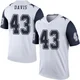 Malik Davis Dallas Cowboys ＃43 Legend Youth White Color Rush Jersey