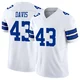 Malik Davis Dallas Cowboys ＃43 Limited Men's White Vapor F.U.S.E. Jersey