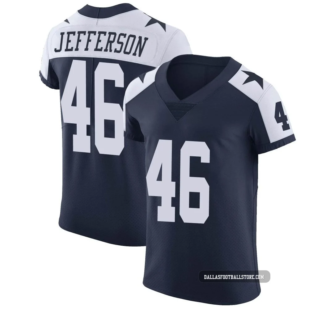 Malik Jefferson Dallas Cowboys ＃46 Elite Men's Navy Alternate Vapor Untouchable Jersey