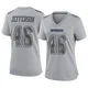 Malik Jefferson Dallas Cowboys ＃46 Game Women's Gray Atmosphere Fashion Jersey
