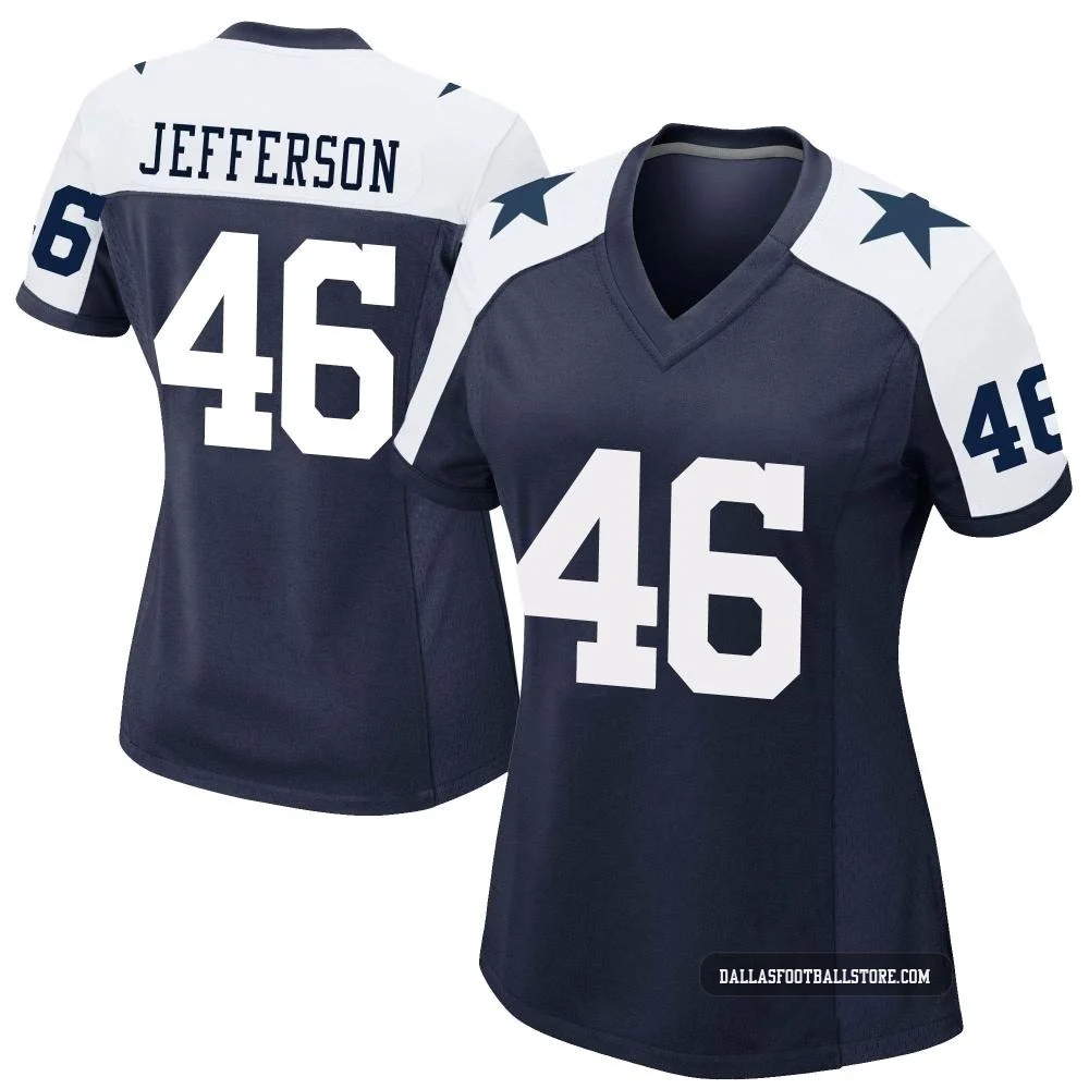 Malik Jefferson Dallas Cowboys ＃46 Game Women's Navy Alternate Jersey