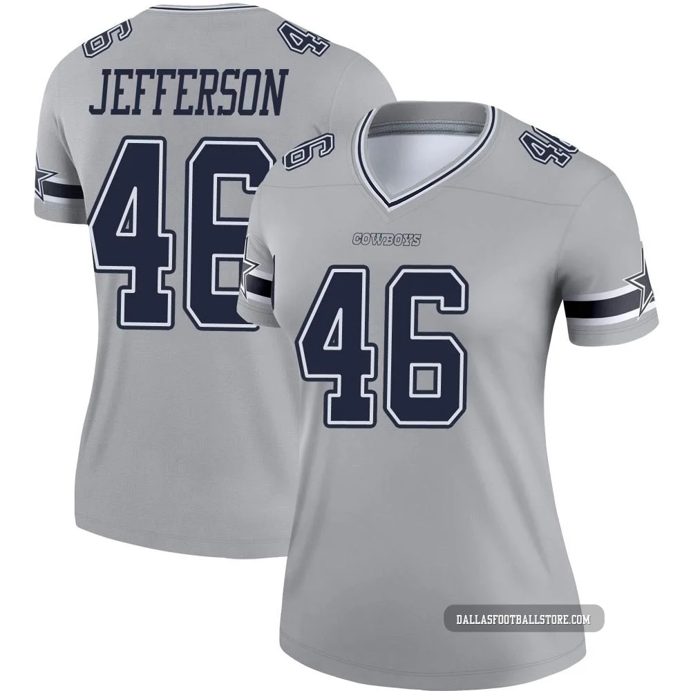 Malik Jefferson Dallas Cowboys ＃46 Legend Women's Gray Inverted Jersey