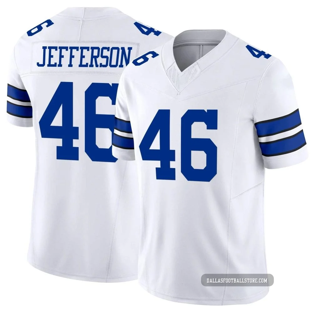 Malik Jefferson Dallas Cowboys ＃46 Limited Men's White Vapor F.U.S.E. Jersey