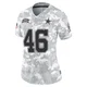 Malik Jefferson Dallas Cowboys ＃46 Limited Women's Arctic Camo 2024 Salute to Service Jersey