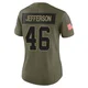 Malik Jefferson Dallas Cowboys ＃46 Limited Women's Olive 2025 Salute to Service Jersey
