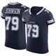 Marcellus Johnson Dallas Cowboys ＃79 Elite Men's Navy Vapor F.U.S.E. Jersey