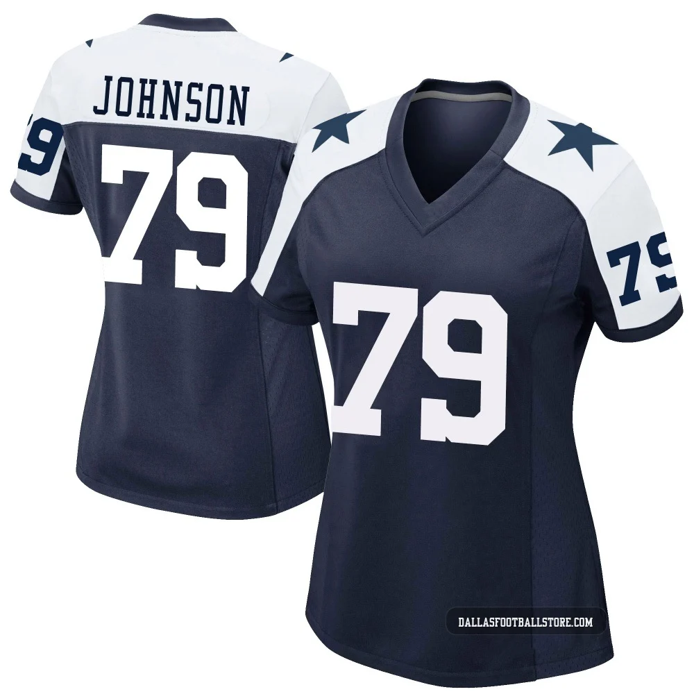 Marcellus Johnson Dallas Cowboys ＃79 Game Women's Navy Alternate Jersey