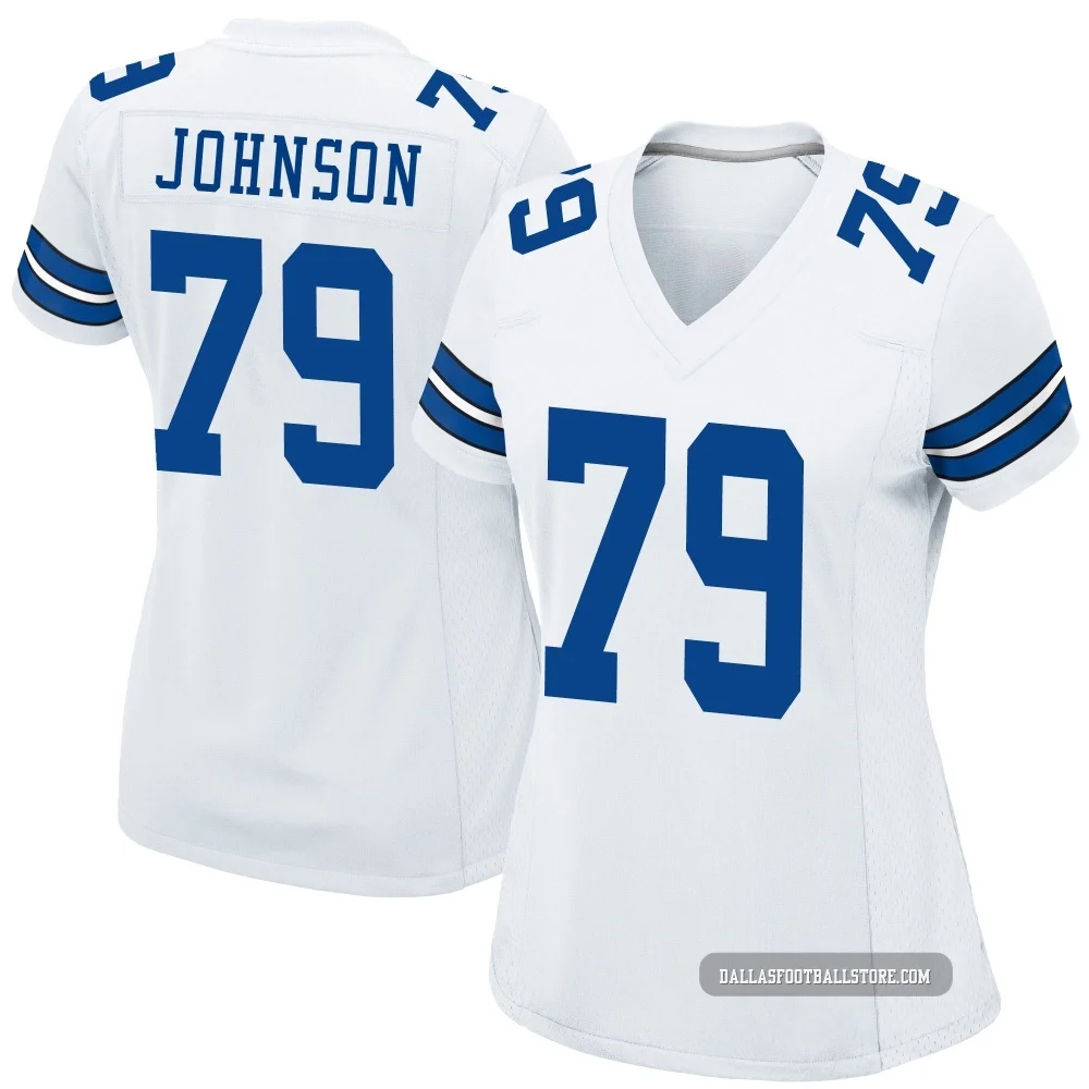 Marcellus Johnson Dallas Cowboys ＃79 Game Women's White Jersey