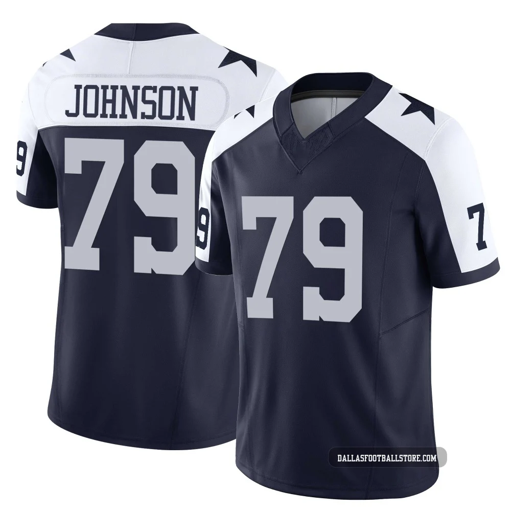 Marcellus Johnson Dallas Cowboys ＃79 Limited Men's Navy Alternate Vapor F.U.S.E. Jersey