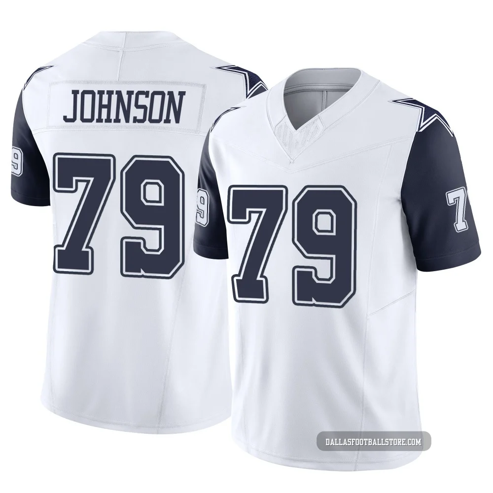 Marcellus Johnson Dallas Cowboys ＃79 Limited Men's White 2nd Alternate Vapor F.U.S.E. Jersey
