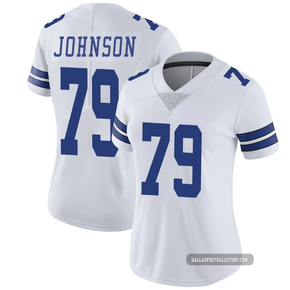 Marcellus Johnson Dallas Cowboys ＃79 Limited Women's White Vapor Untouchable Jersey