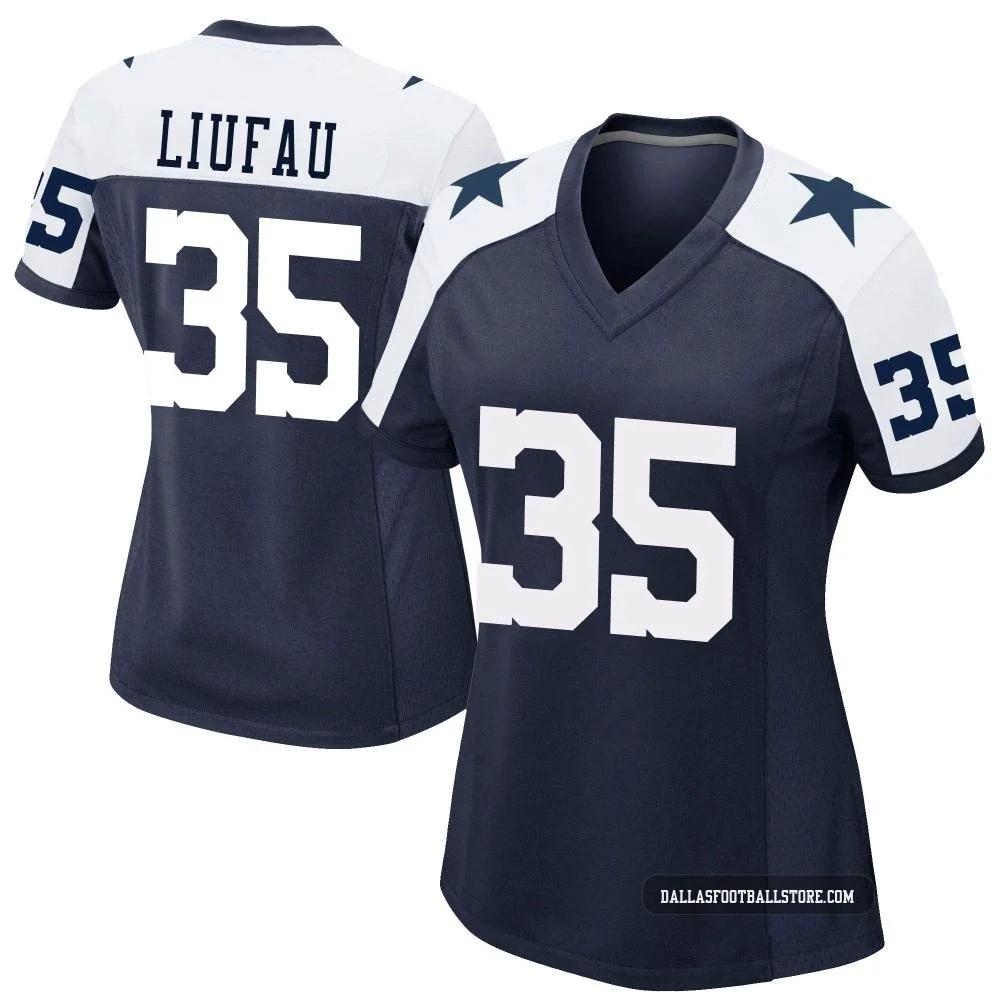 Marist Liufau Dallas Cowboys ＃35 Game Women's Navy Alternate Jersey