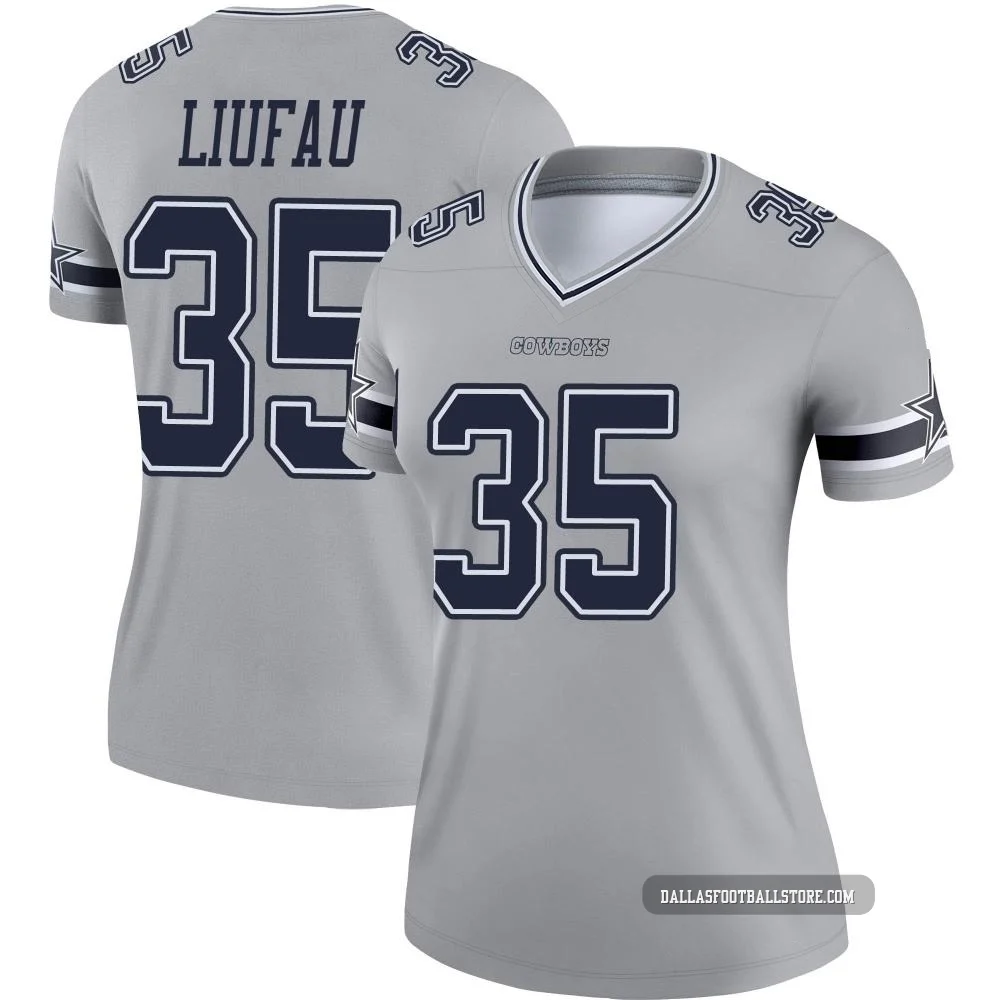 Marist Liufau Dallas Cowboys ＃35 Legend Women's Gray Inverted Jersey