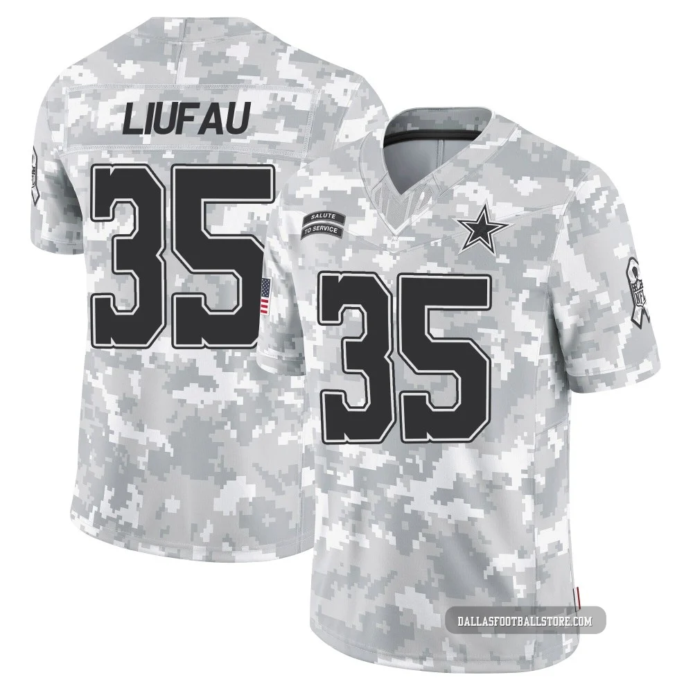 Marist Liufau Dallas Cowboys ＃35 Limited Youth Arctic Camo 2024 Salute to Service Jersey