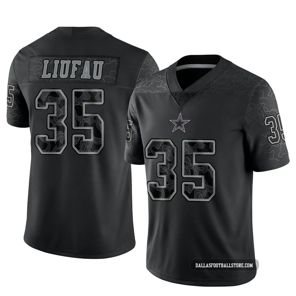 Marist Liufau Dallas Cowboys ＃35 Limited Youth Black Reflective Jersey