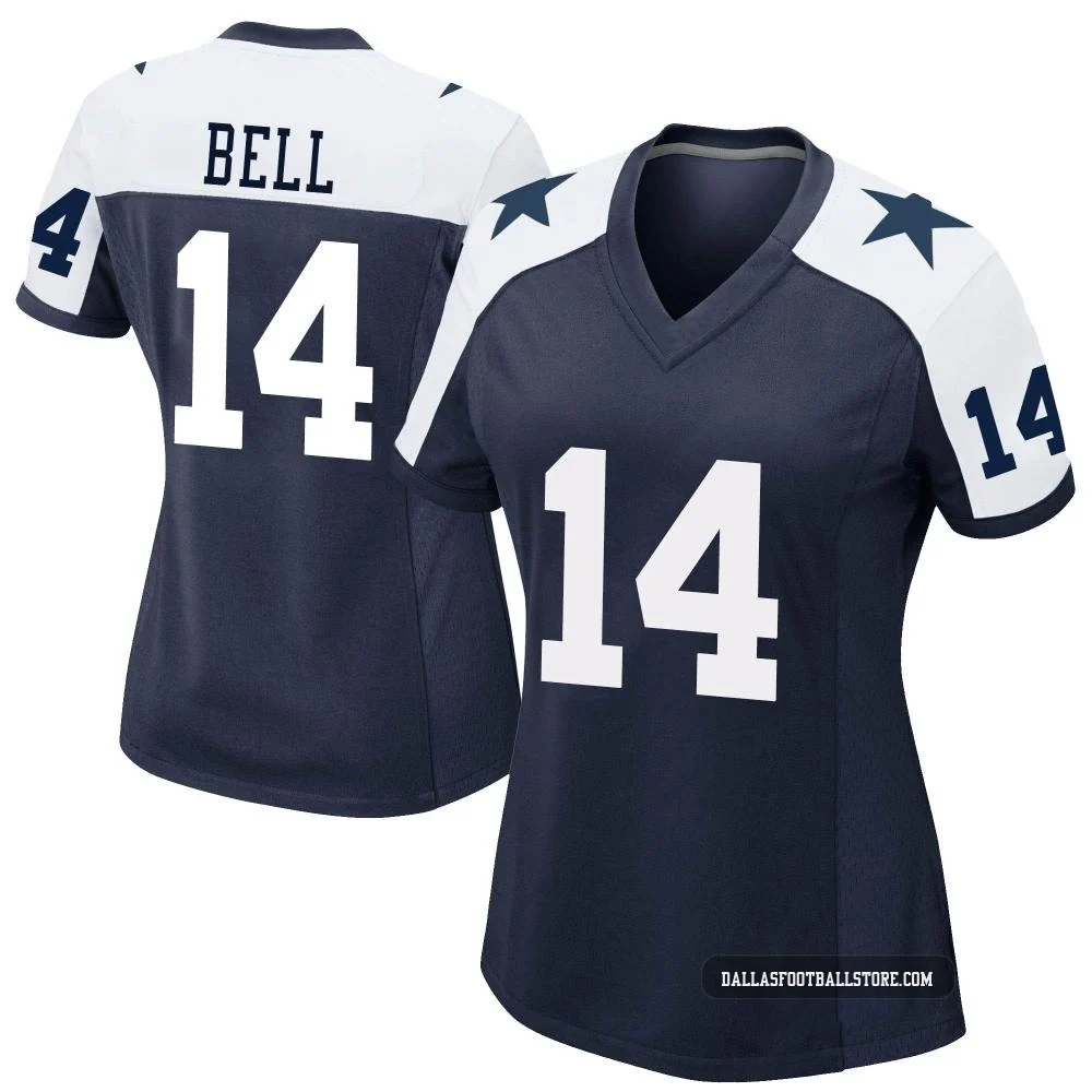 Markquese Bell Dallas Cowboys ＃14 Game Women's Navy Alternate Jersey