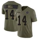 Markquese Bell Dallas Cowboys ＃14 Limited Men's Olive 2025 Salute to Service Jersey