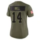 Markquese Bell Dallas Cowboys ＃14 Limited Women's Olive 2025 Salute to Service Jersey