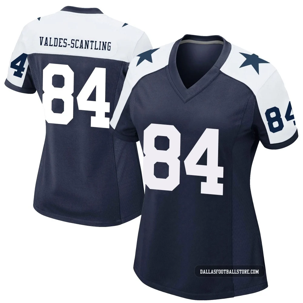 Marquez Valdes-Scantling Dallas Cowboys ＃84 Game Women's Navy Alternate Jersey