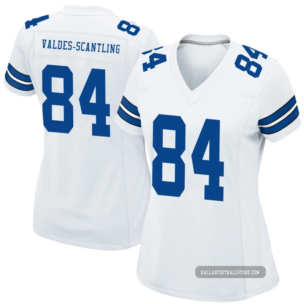 Marquez Valdes-Scantling Dallas Cowboys ＃84 Game Women's White Jersey