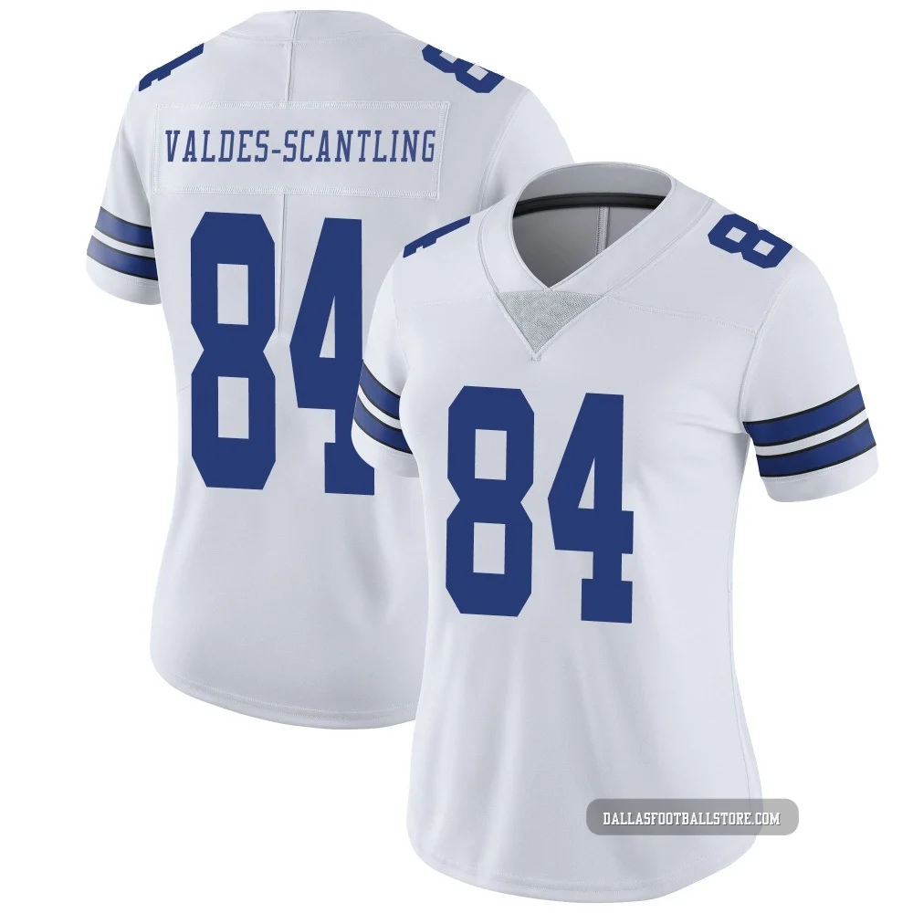 Marquez Valdes-Scantling Dallas Cowboys ＃84 Limited Women's White Vapor Untouchable Jersey