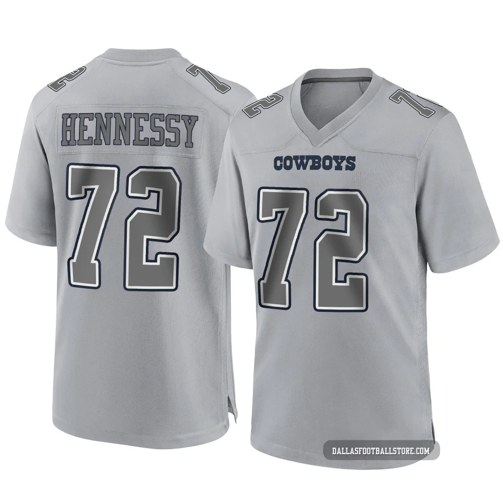 Matt Hennessy Dallas Cowboys ＃72 Game Men's Gray Atmosphere Fashion Jersey