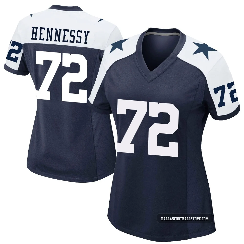 Matt Hennessy Dallas Cowboys ＃72 Game Women's Navy Alternate Jersey
