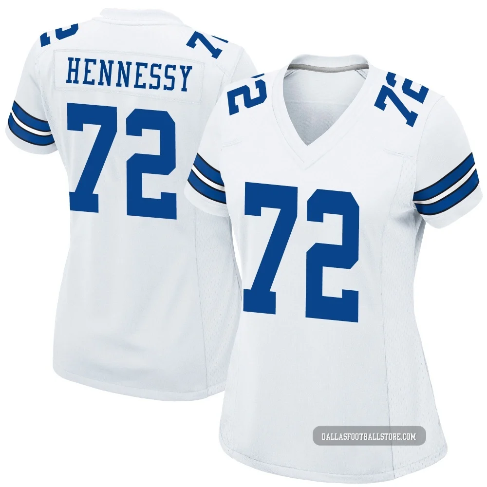 Matt Hennessy Dallas Cowboys ＃72 Game Women's White Jersey