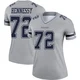 Matt Hennessy Dallas Cowboys ＃72 Legend Women's Gray Inverted Jersey