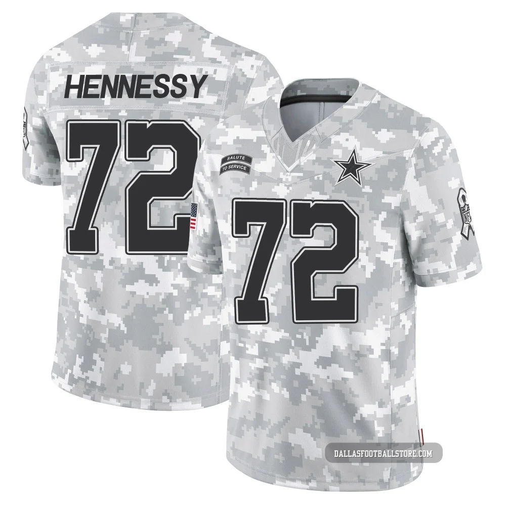 Matt Hennessy Dallas Cowboys ＃72 Limited Men's Arctic Camo 2024 Salute to Service Jersey