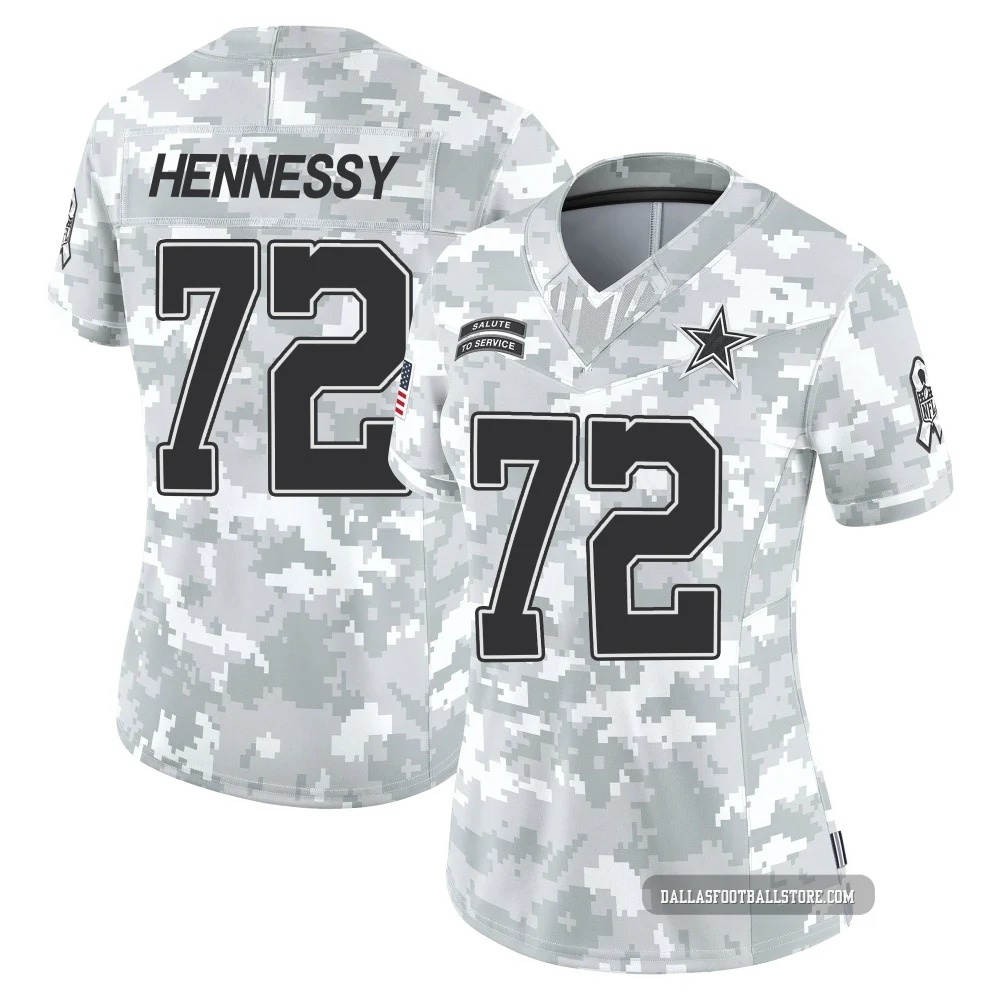 Matt Hennessy Dallas Cowboys ＃72 Limited Women's Arctic Camo 2024 Salute to Service Jersey
