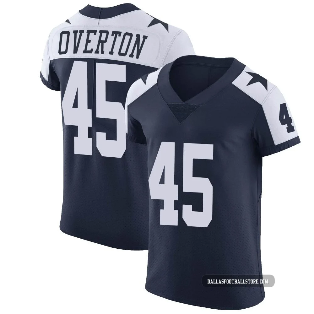 Matt Overton Dallas Cowboys ＃45 Elite Men's Navy Alternate Vapor Untouchable Jersey