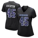 Matt Overton Dallas Cowboys ＃45 Game Women's Black Carbon Fashion Jersey