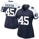 Matt Overton Dallas Cowboys ＃45 Game Women's Navy Alternate Jersey
