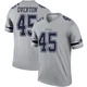 Matt Overton Dallas Cowboys ＃45 Legend Men's Gray Inverted Jersey