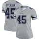 Matt Overton Dallas Cowboys ＃45 Legend Women's Gray Inverted Jersey