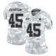 Matt Overton Dallas Cowboys ＃45 Limited Women's Arctic Camo 2024 Salute to Service Jersey