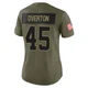 Matt Overton Dallas Cowboys ＃45 Limited Women's Olive 2025 Salute to Service Jersey