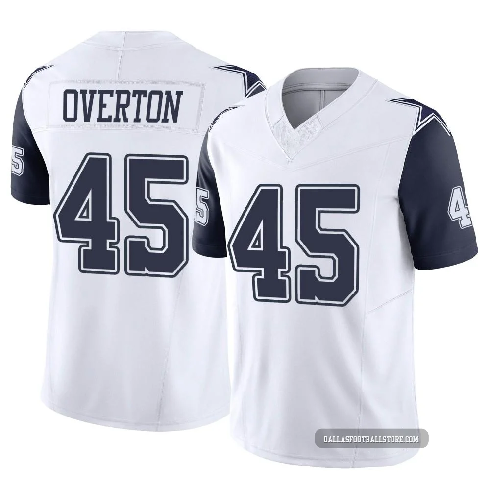 Matt Overton Dallas Cowboys ＃45 Limited Youth White 2nd Alternate Vapor F.U.S.E. Jersey