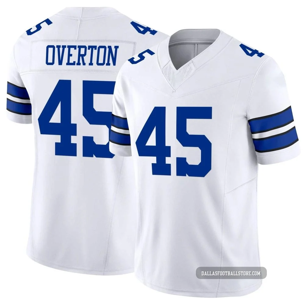 Matt Overton Dallas Cowboys ＃45 Limited Youth White Vapor F.U.S.E. Jersey