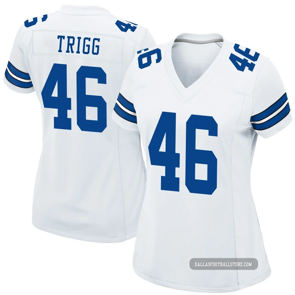 Michael Trigg Dallas Cowboys ＃46 Game Women's White Jersey