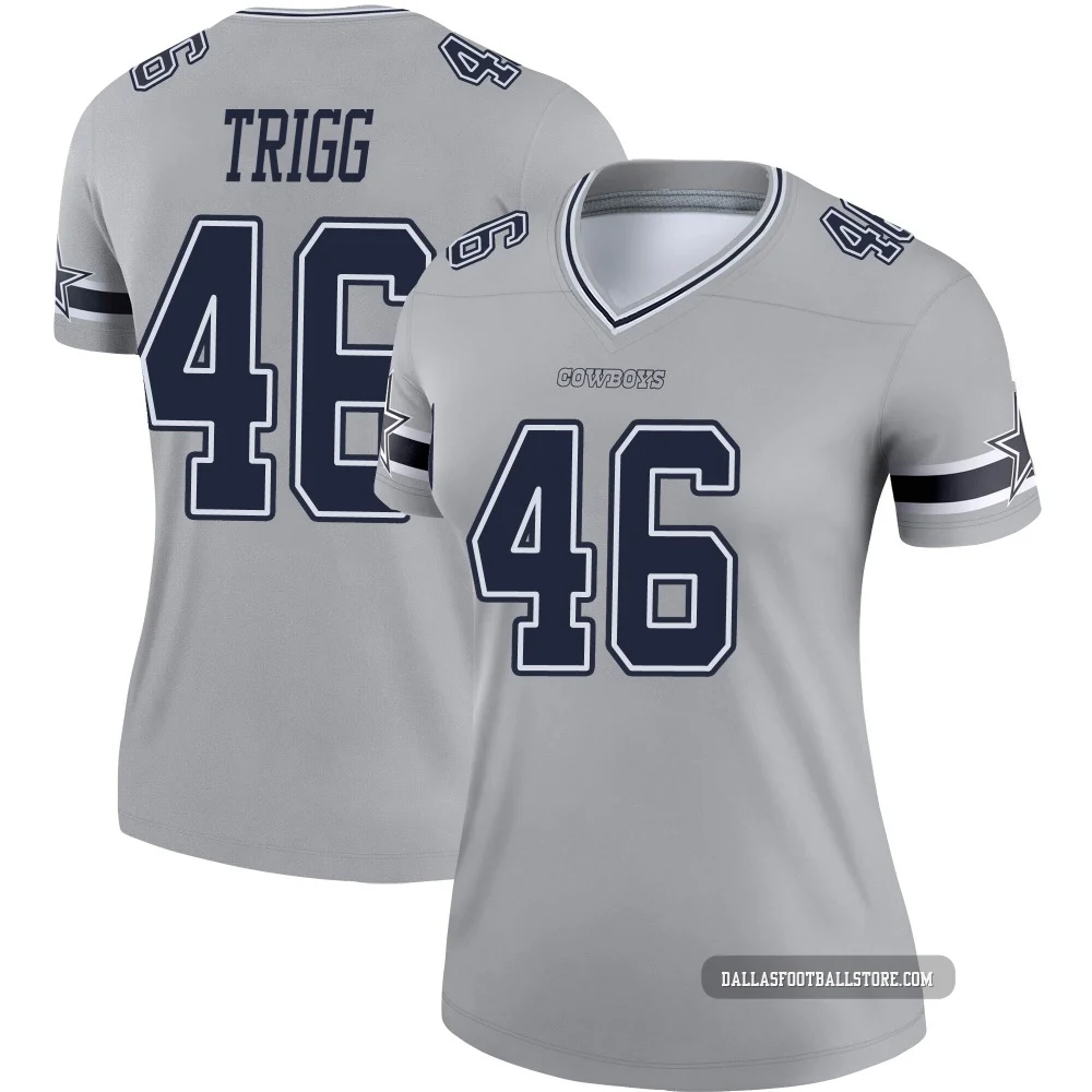 Michael Trigg Dallas Cowboys ＃46 Legend Women's Gray Inverted Jersey