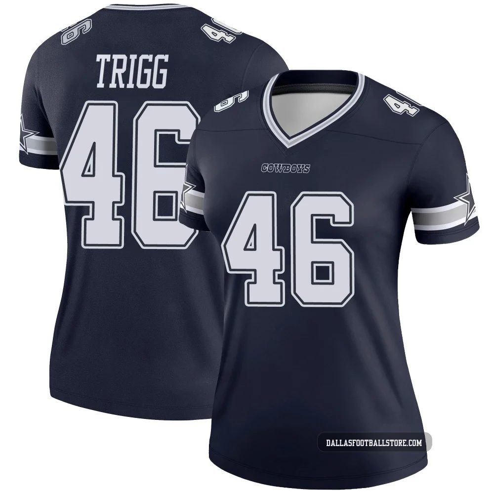 Michael Trigg Dallas Cowboys ＃46 Legend Women's Navy Jersey