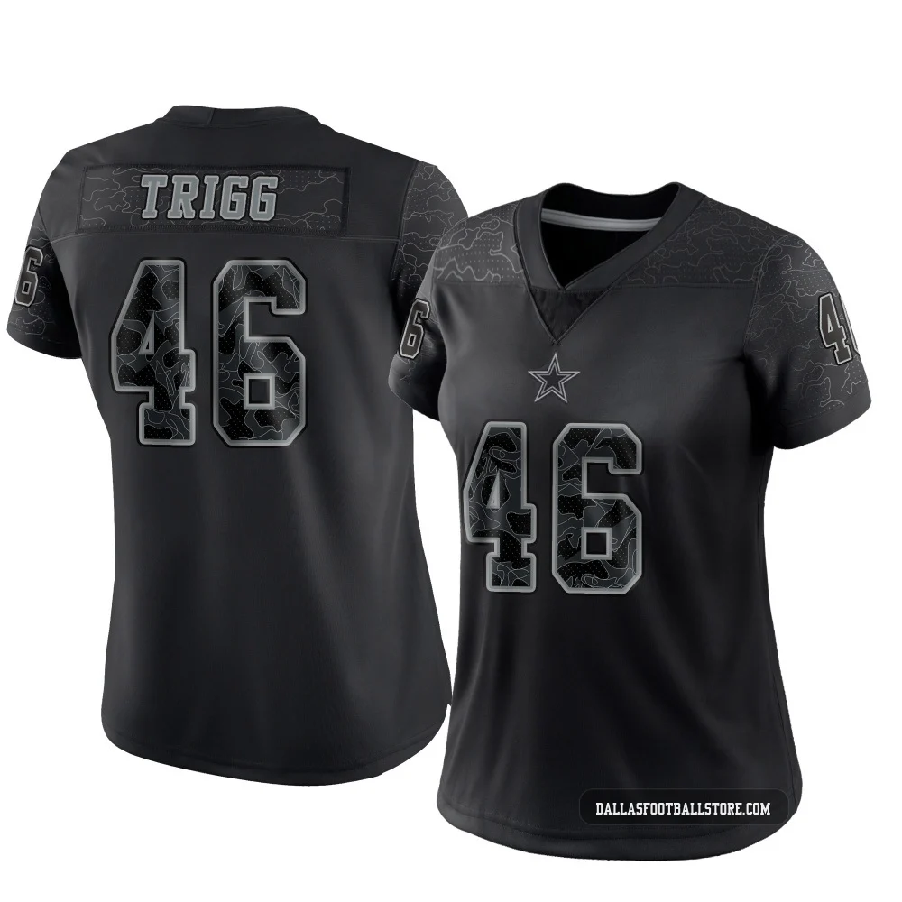Michael Trigg Dallas Cowboys ＃46 Limited Women's Black Reflective Jersey
