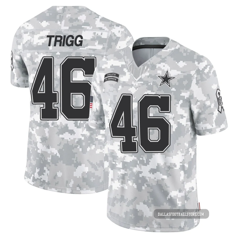 Michael Trigg Dallas Cowboys ＃46 Limited Youth Arctic Camo 2024 Salute to Service Jersey