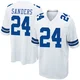 Miles Sanders Dallas Cowboys ＃24 Game Men's White Jersey