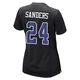 Miles Sanders Dallas Cowboys ＃24 Game Women's Black Carbon Fashion Jersey