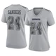 Miles Sanders Dallas Cowboys ＃24 Game Women's Gray Atmosphere Fashion Jersey